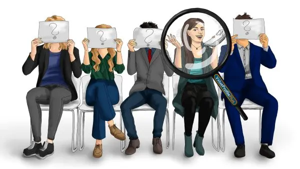 ValueProfilePlus, Menschen mit Lupe auf Stühlen